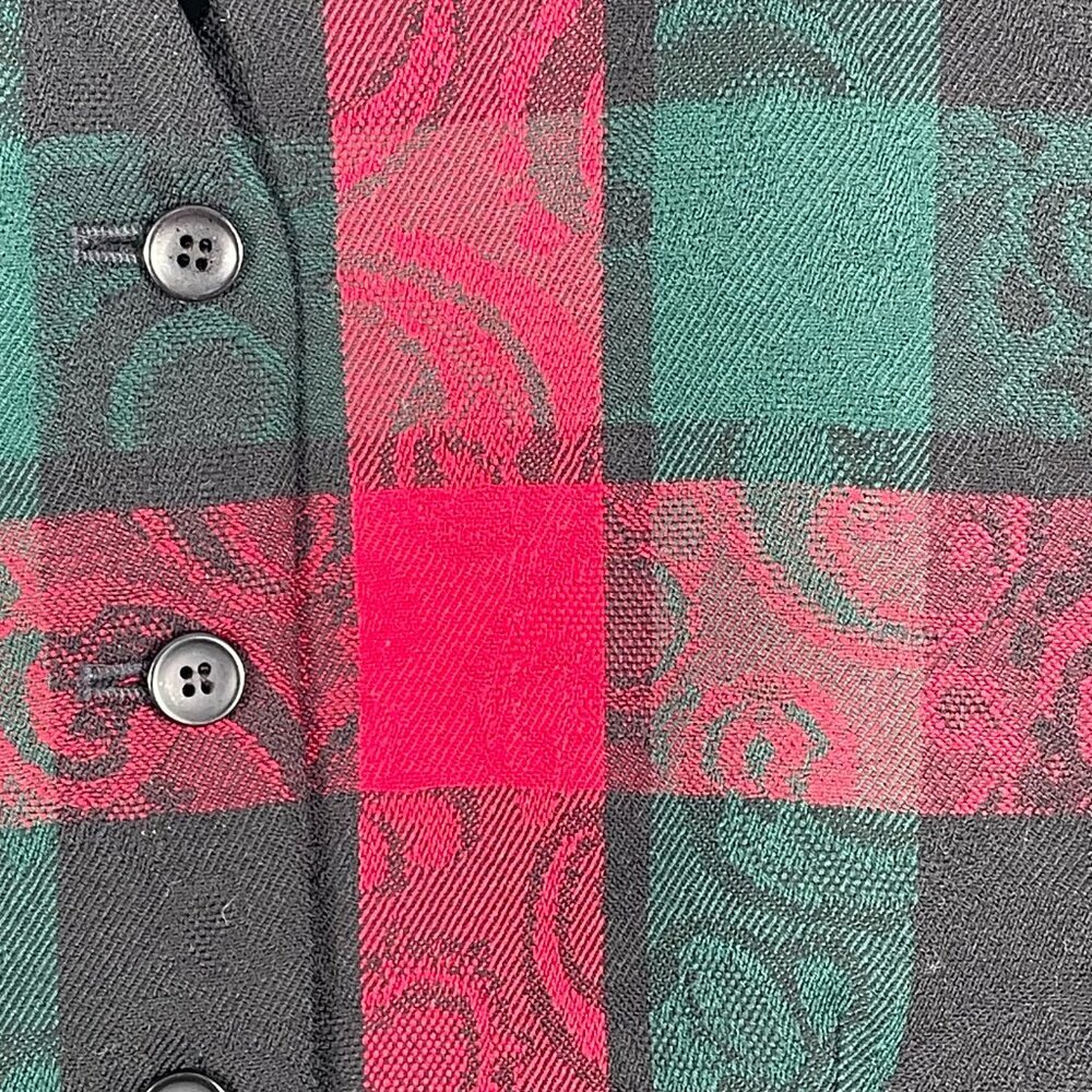Vintage Pendleton Plaid Wool Vest Skirt Set Made in USA Size 12 - Picture 9 of 13